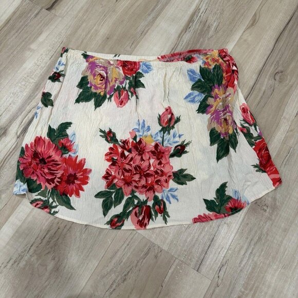 Anthropologie Otis & Maclain Size S Floral Boho‎ Small Pink Red Flowers Skirt - Picture 6 of 7